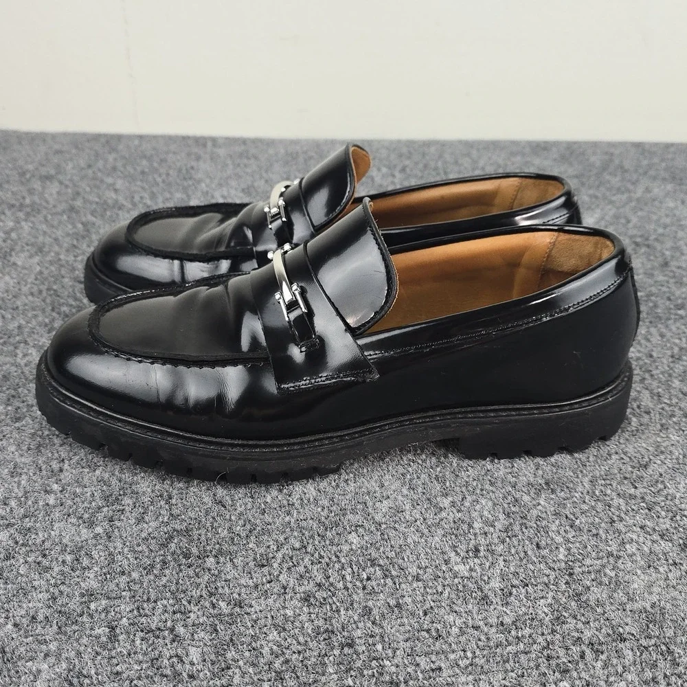 Thursday Boot Company Black Leather Loafer Dress Shoes Horsebit Men's Size 10.5